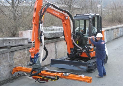 excavator drill; excavator mounted drill attachment
