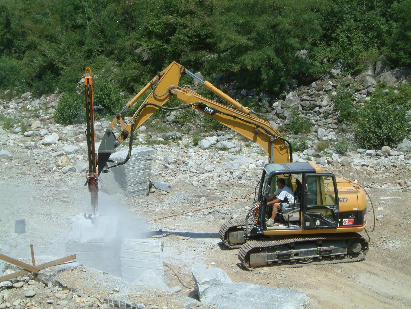 excavator drill; excavator mounted drill attachment drill;